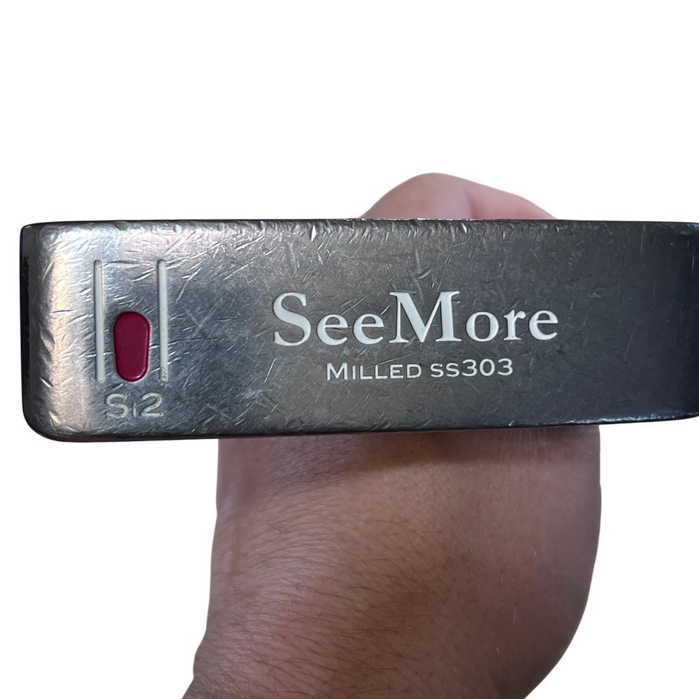 SeeMore Si2 Milled SS303 Putter Black 34 Inch Winn Jumbo Lite Grip RST Alignment